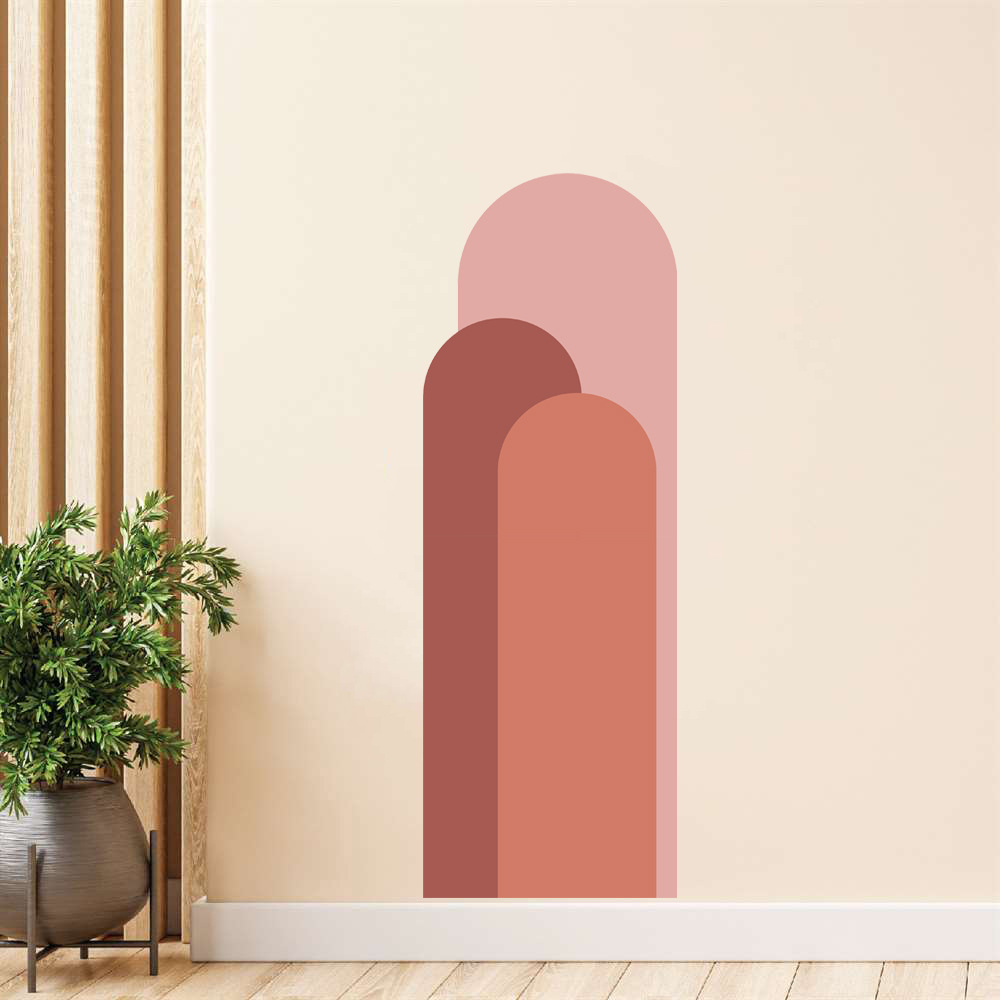 البوهيمي قوس ملصقات جدار غرفة  - مراجعة Pvc Panel Background وسعره