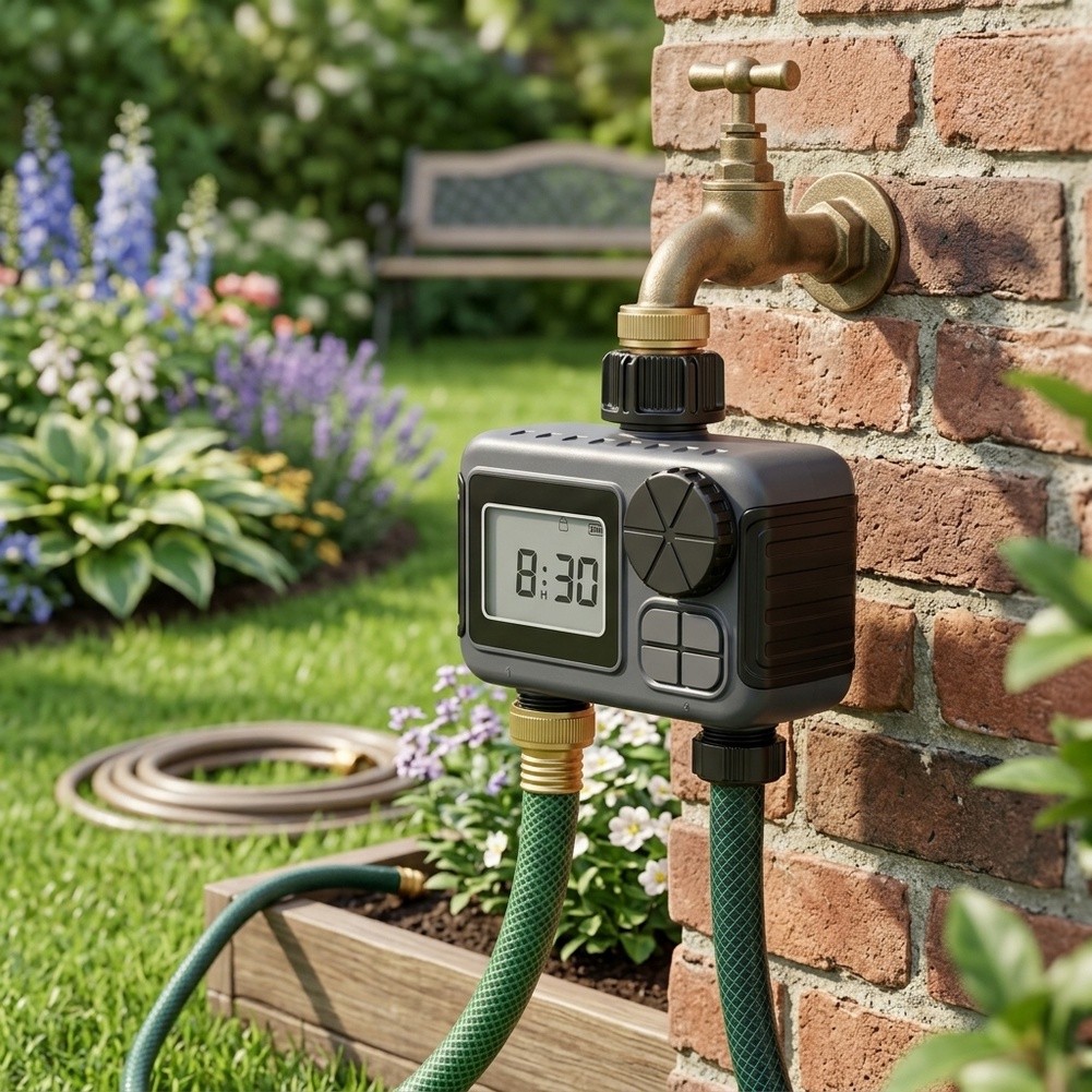 مؤقت ري الحدائق بمخرجين مزدوجي - مراجعة Timer Dual Outlet وسعره